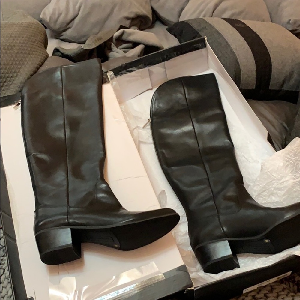 NWB!! I.N.C. Over the knee black leather boots!!